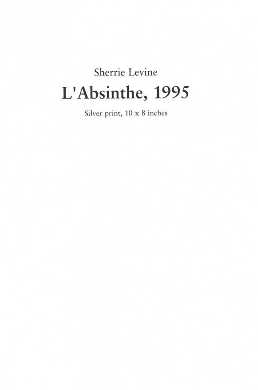 Frac des Pays de la Loire Catalogue d'exposition Sherrie Levine 1996